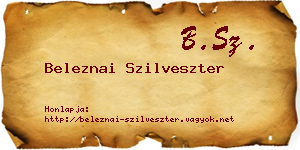 Beleznai Szilveszter névjegykártya